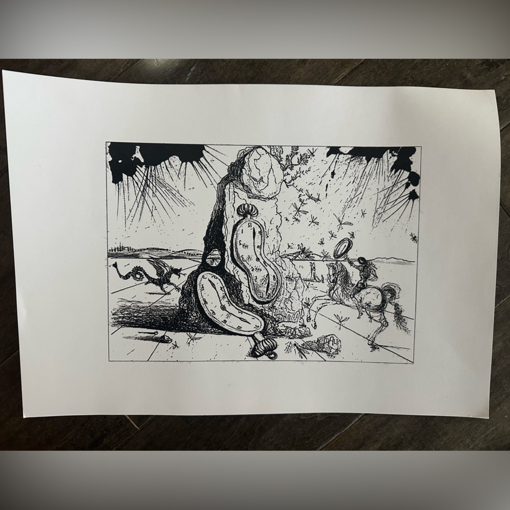 Salvador Dali The Cosmic Rays Resuscitating the Soft Watches 16.5x11.5 print